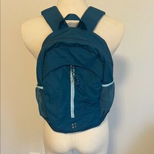 Sweaty Betty Teal Backpack with Light Blue Accents